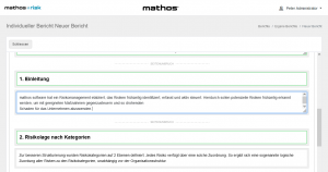 mathos::risk - Erweiterung Berichtsgenerator